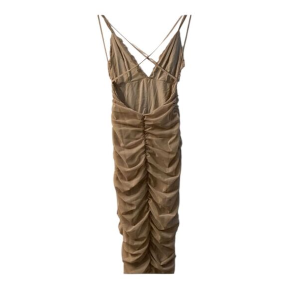 Michael Costello X Revolve Fiji Midi Tan Backless Dress - Picture 9 of 16